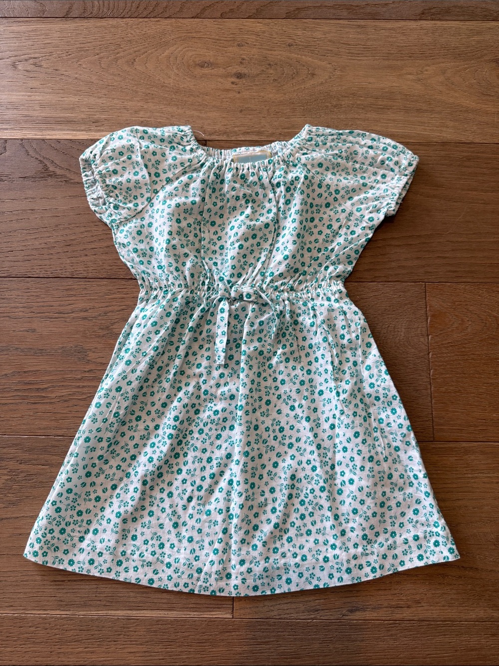 Little English Green Floral Dress - 2T